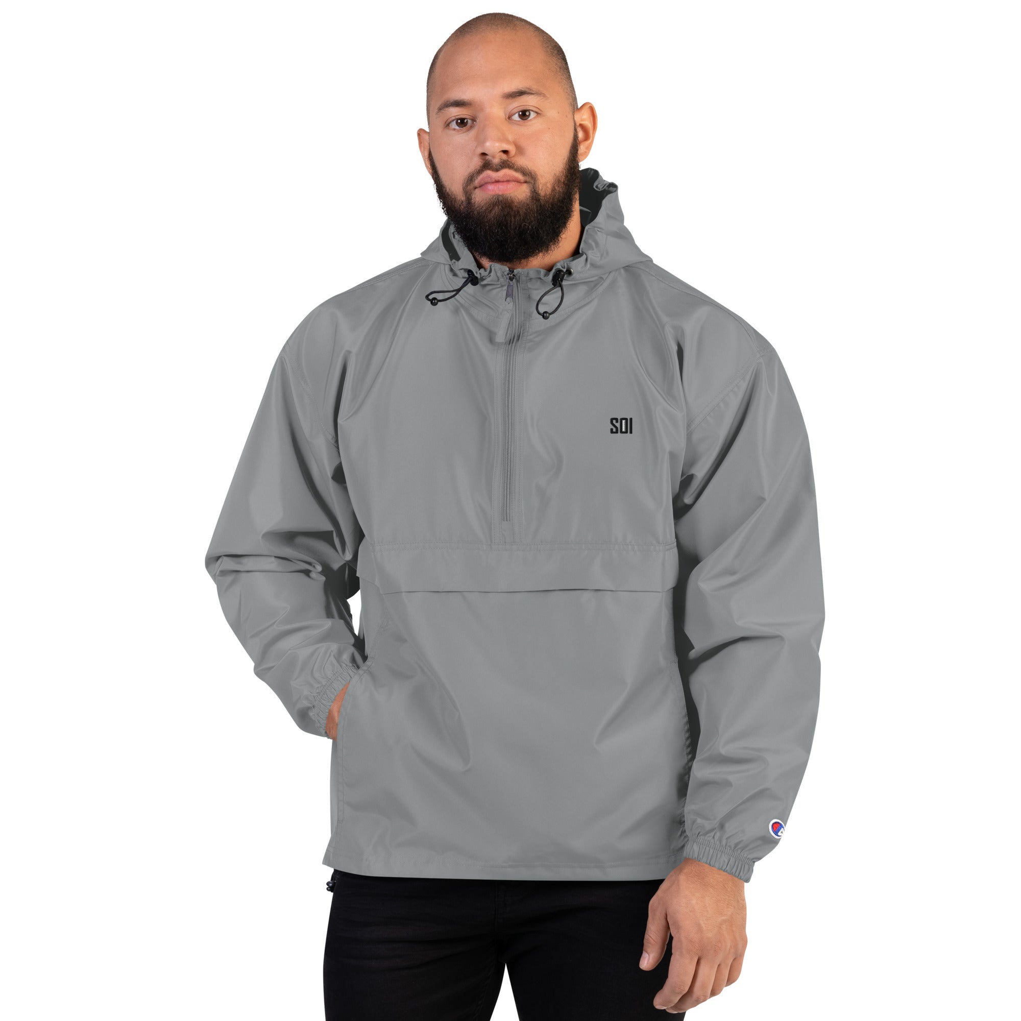 SOI Originals x Champion Grey Windbreaker Jacket SOI Apparel