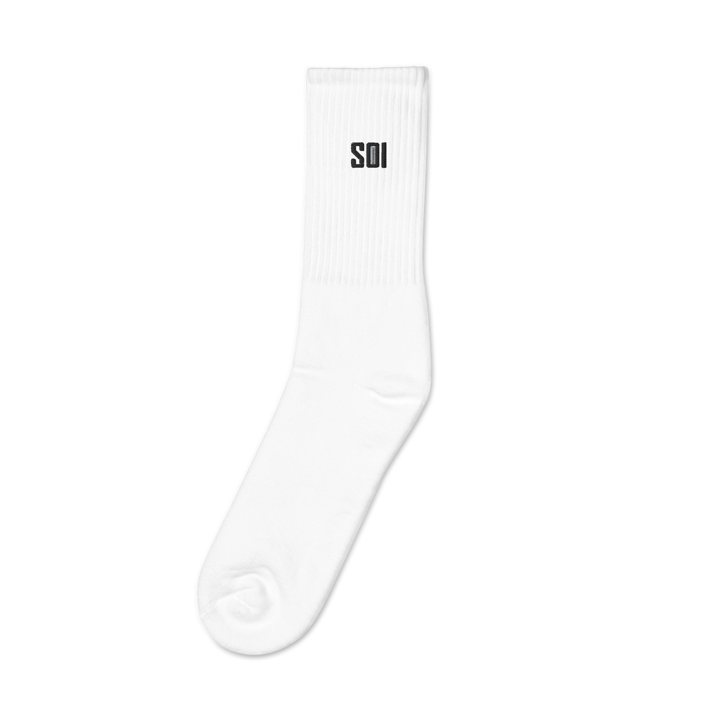 SOI Embroidered White Socks