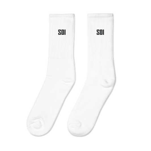 SOI Embroidered White Socks