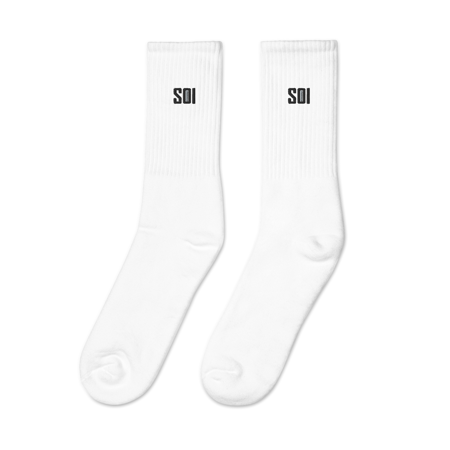 SOI Embroidered White Socks