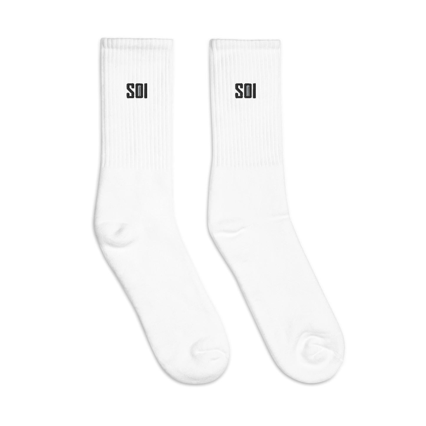 SOI Embroidered White Socks